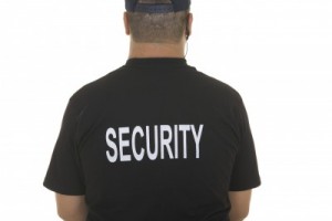back of security guard